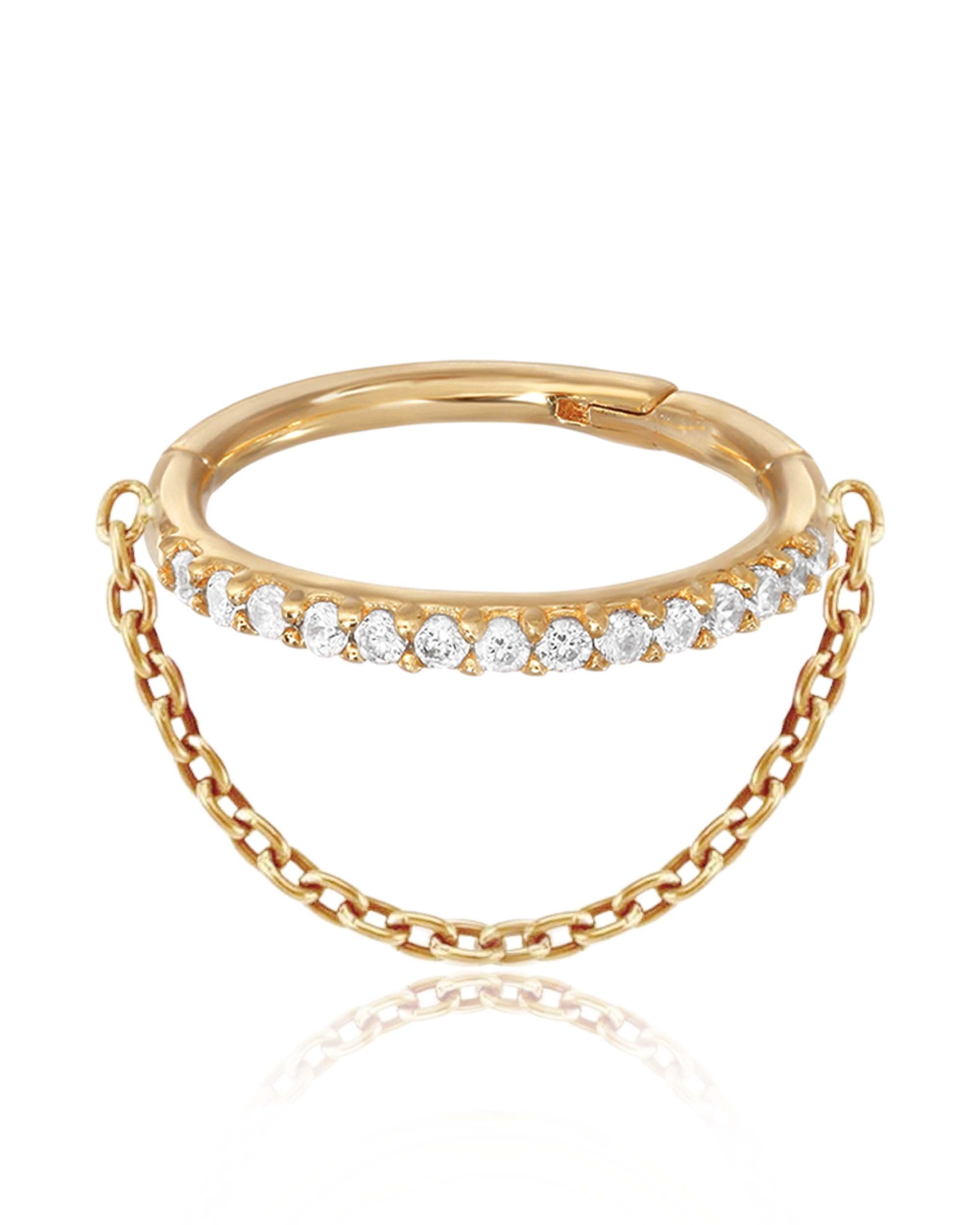 Stellar Single Chain Hoop Ring Clicker