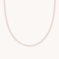 Tennis Chain Necklace in Rose Gold