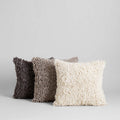 Handmade Wool Shag Pillow, 18x18