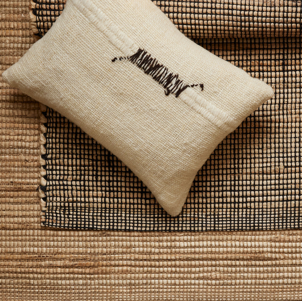 Wool Scribble Pillow, 15" x 24"