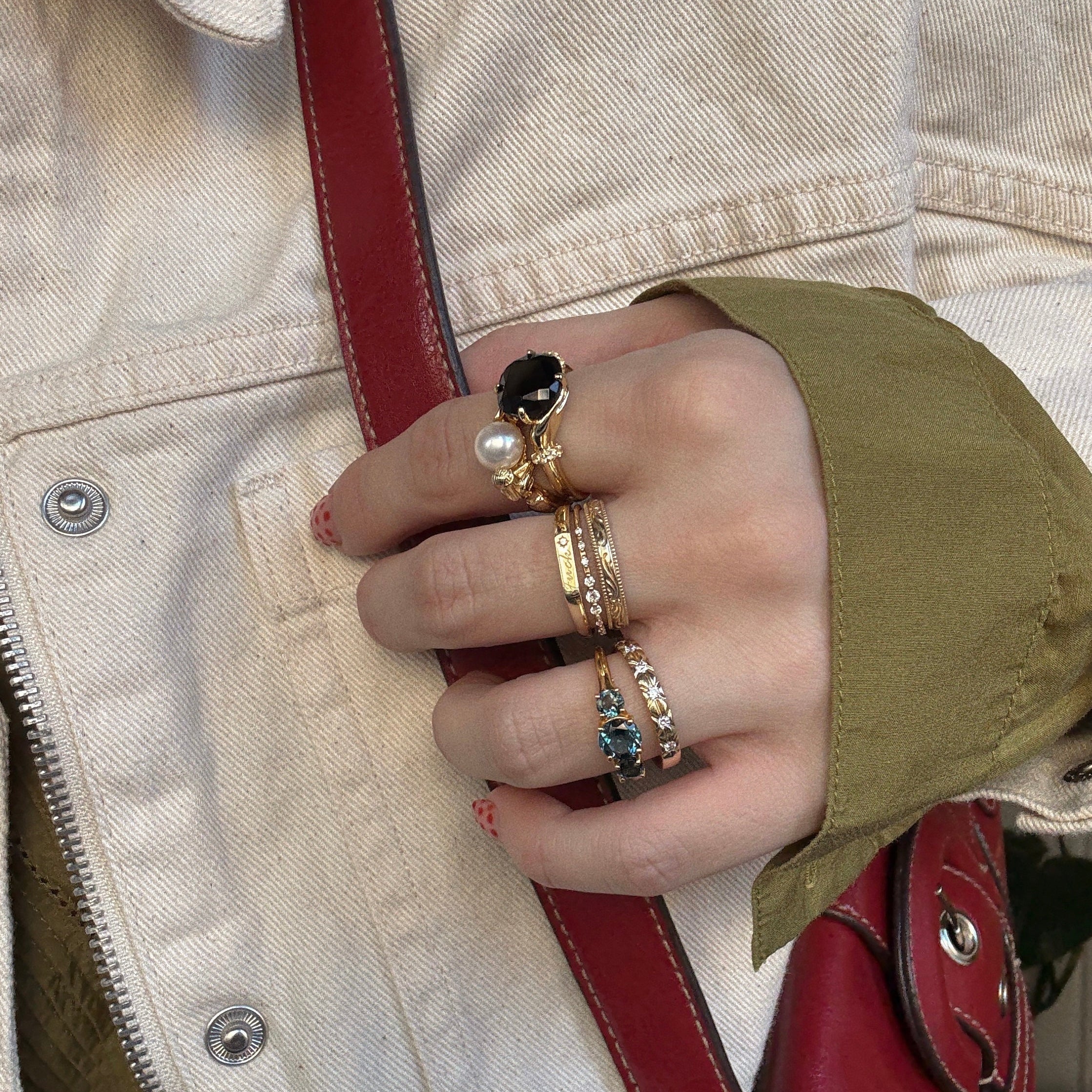 Past Life Black Spinel Statement Ring