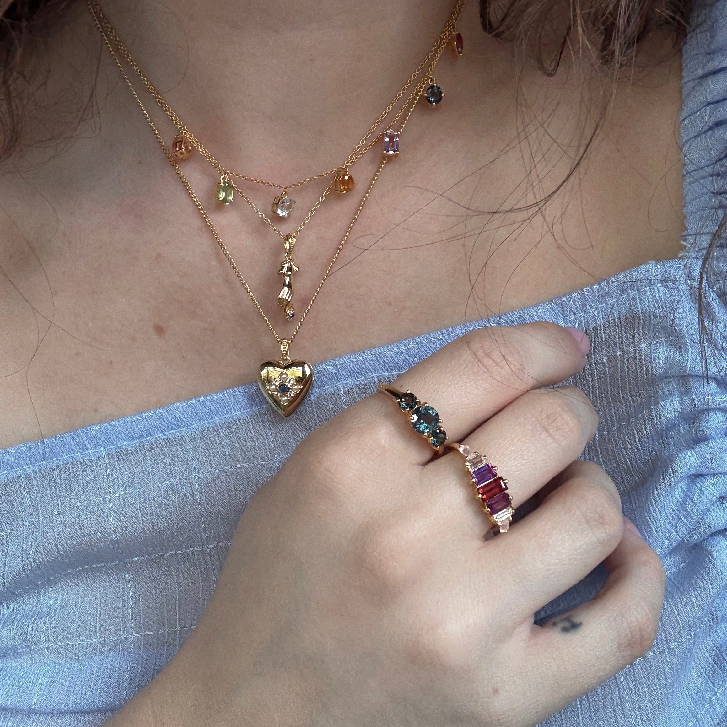 Berry Baroque Garnet Crown Ring