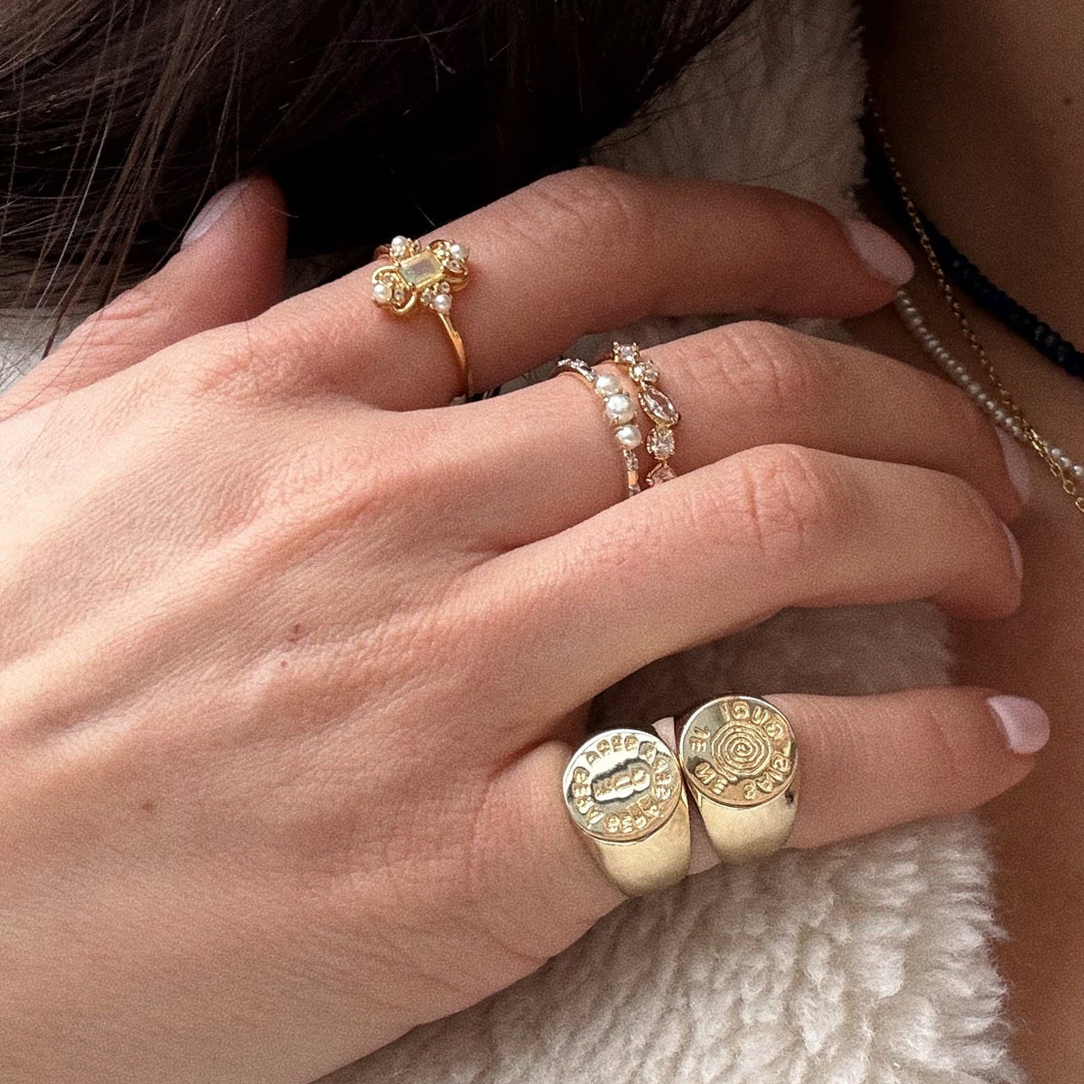 I Like It Here Club x Local Eclectic Je Ne Sais Quoi Pinky Signet Ring