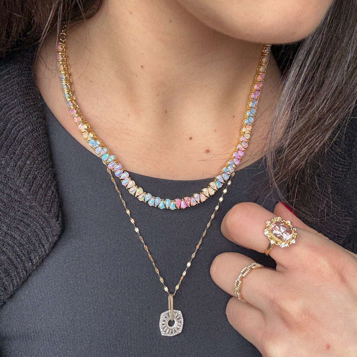 Opal Dancing Dreams Tennis Necklace