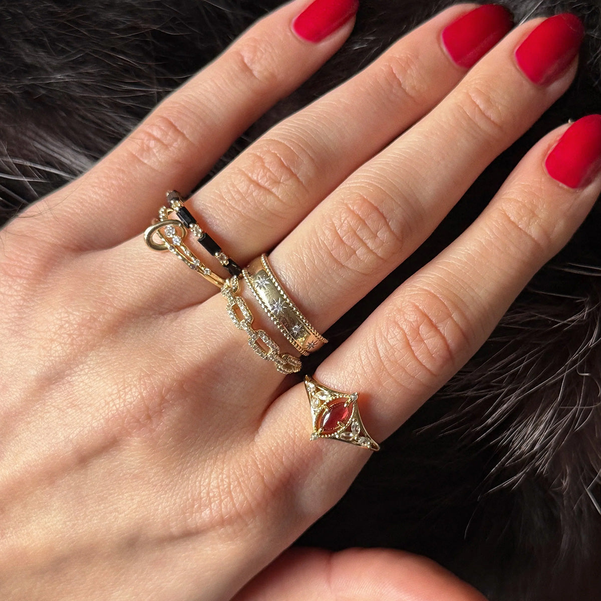 2026 January Capsule Art Deco Garnet Ring