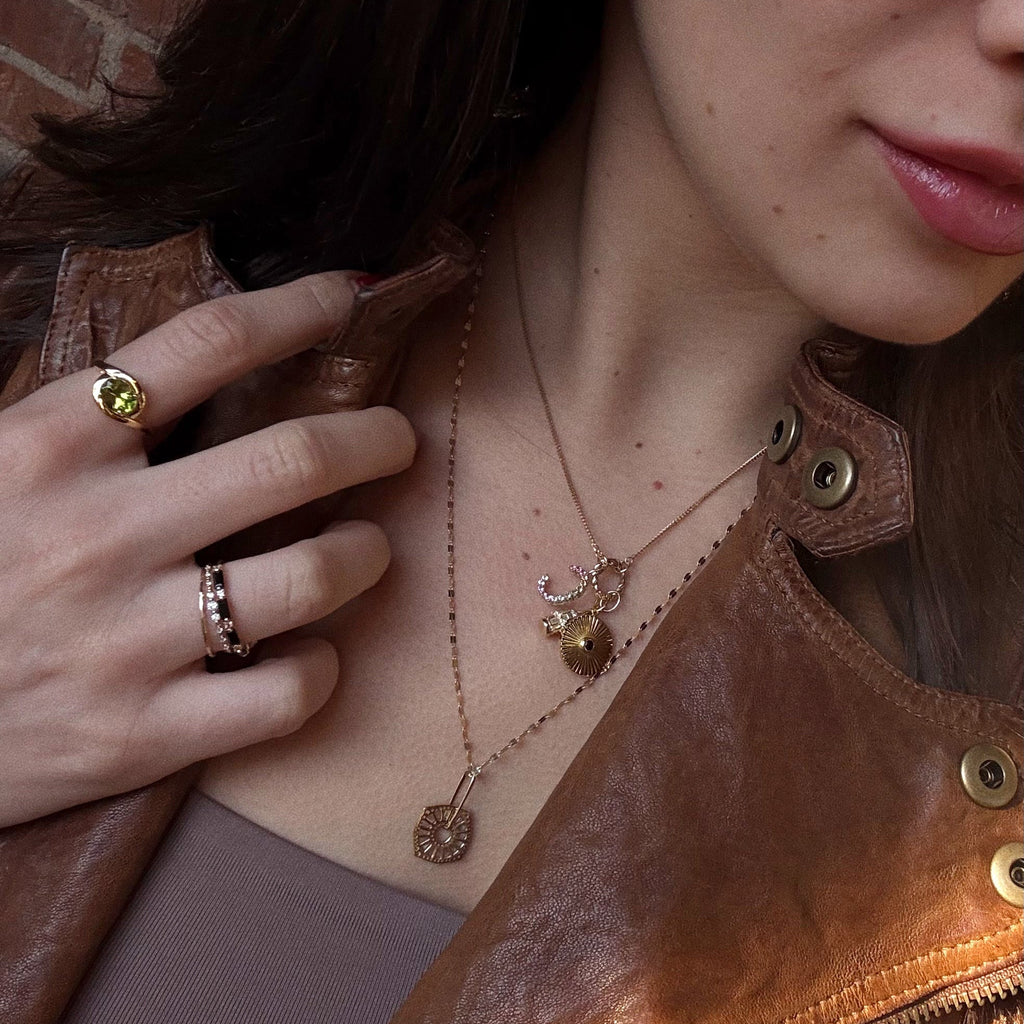 Peridot Poetry Statement Ring