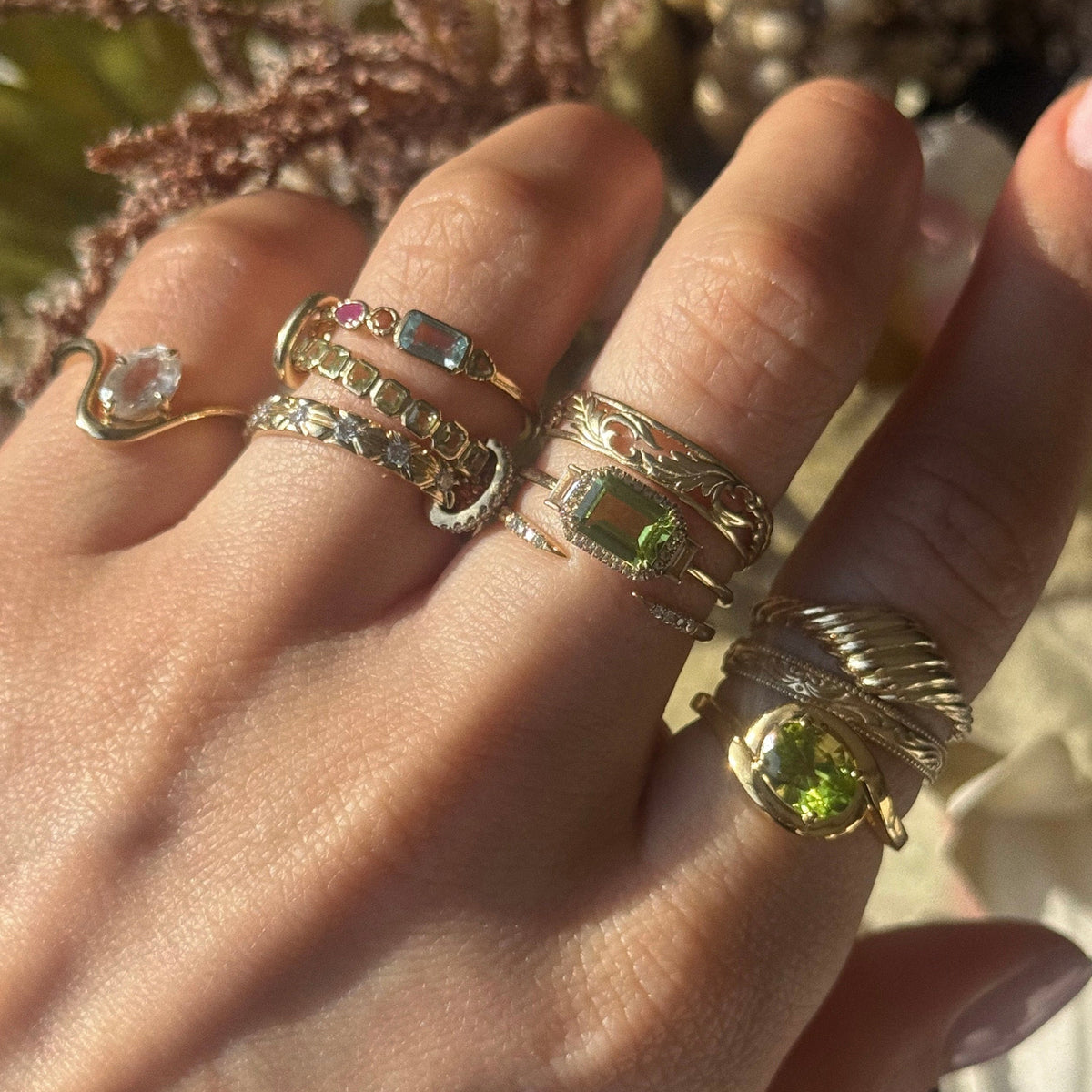14k Open Front Stacking Ring