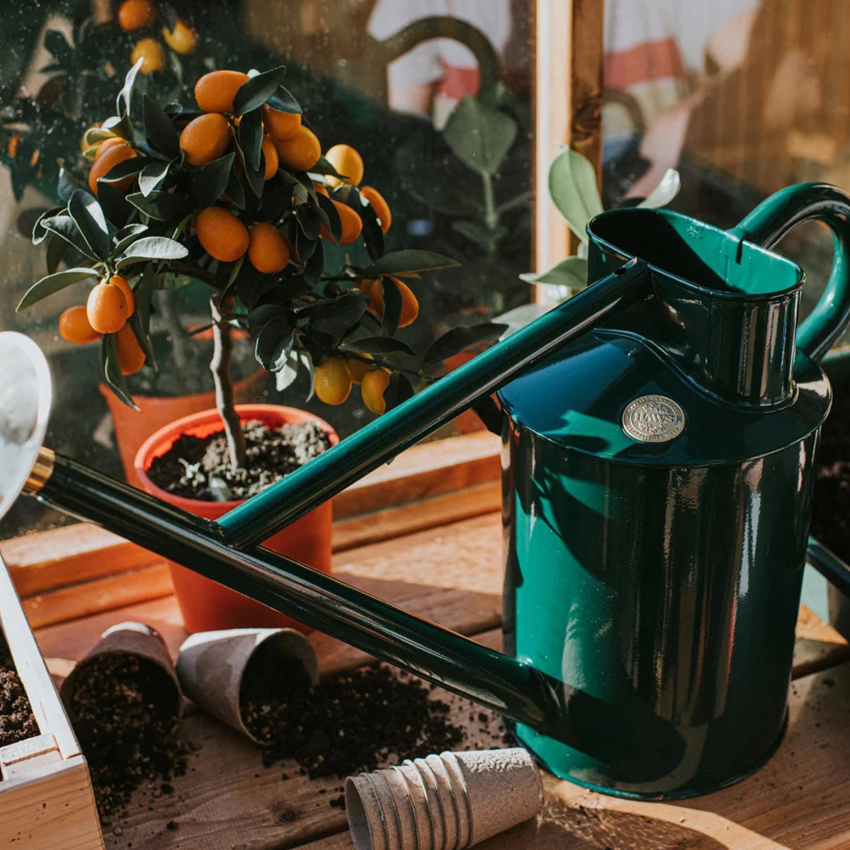 The Bearwood Brook Green - 2 Gallon Metal Watering Can