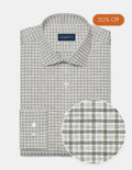 Top Dye Grey and Faded Yellow Check