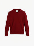 Men's Travel Merino V-Neck Sweater - Deep Red