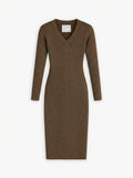 Women's Travel Merino Long Sleeve Dress - Camel