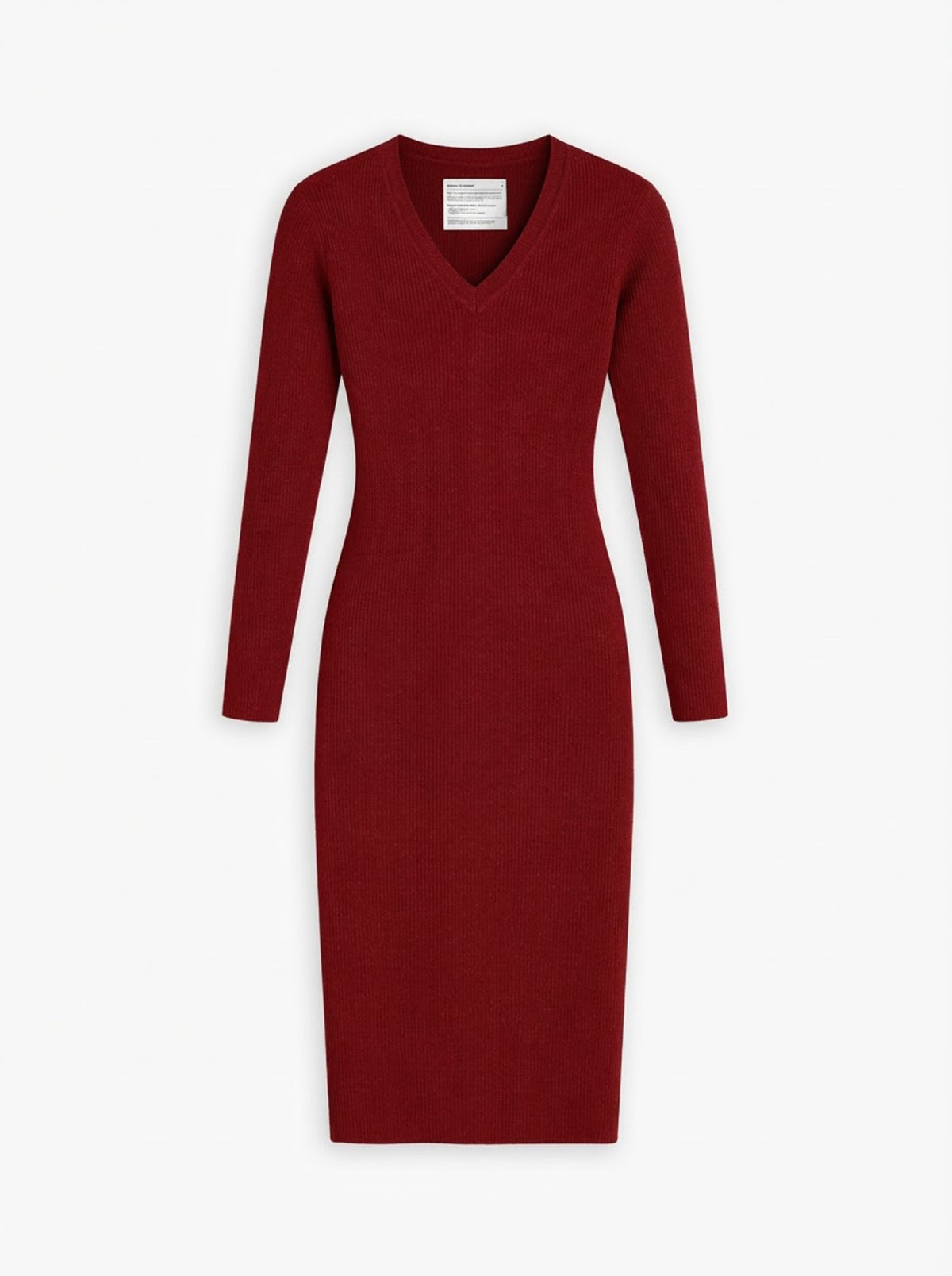 Women's Travel Merino Long Sleeve Dress - Deep Red