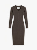 Women's Travel Merino Long Sleeve Dress - Warm Grey