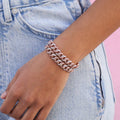 Two-Toned Iced Cuban Bracelet Bundle - 8.5mm