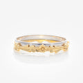 Solid Gold Mixed Metal Filigree Band