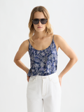 Printed Jersey Back Tank Top