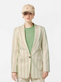 Lurex Cotton-Blend Single Breasted Blazer