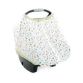 Cotton Muslin Car Seat Canopy - Garden Bees