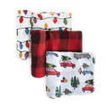 Cotton Muslin Swaddle Blanket 3 Pack - Holiday Haul