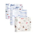 Cotton Muslin Swaddle Blanket 3 Pack - Shark 2
