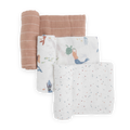Cotton Muslin Swaddle Blanket 3 Pack - Mermaids