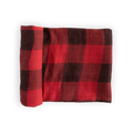 Cotton Muslin Swaddle Blanket - Red Plaid