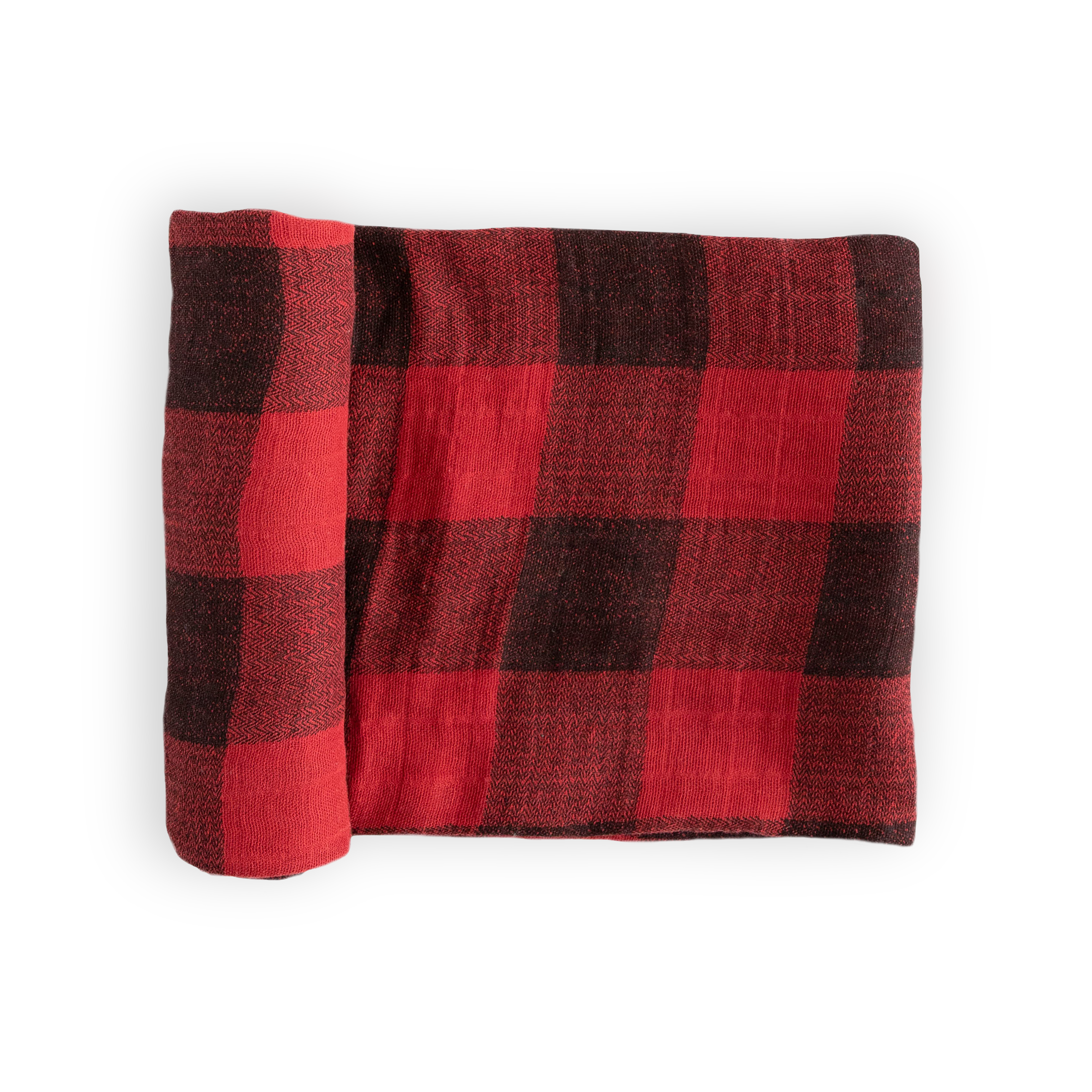 Cotton Muslin Swaddle Blanket - Red Plaid
