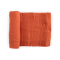 Cotton Muslin Swaddle Blanket - Rust
