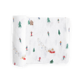 Cotton Muslin Swaddle Blanket - Powder Party