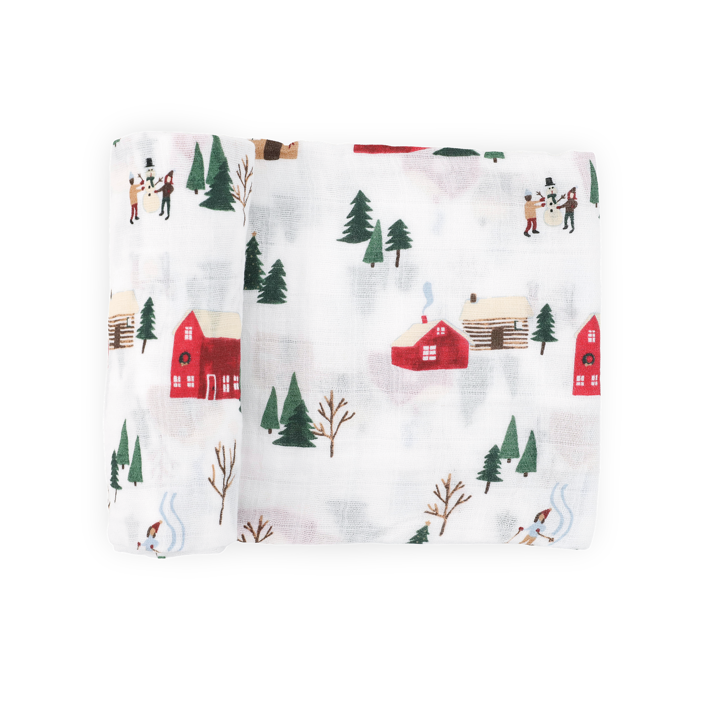 Cotton Muslin Swaddle Blanket - Cozy Cabins