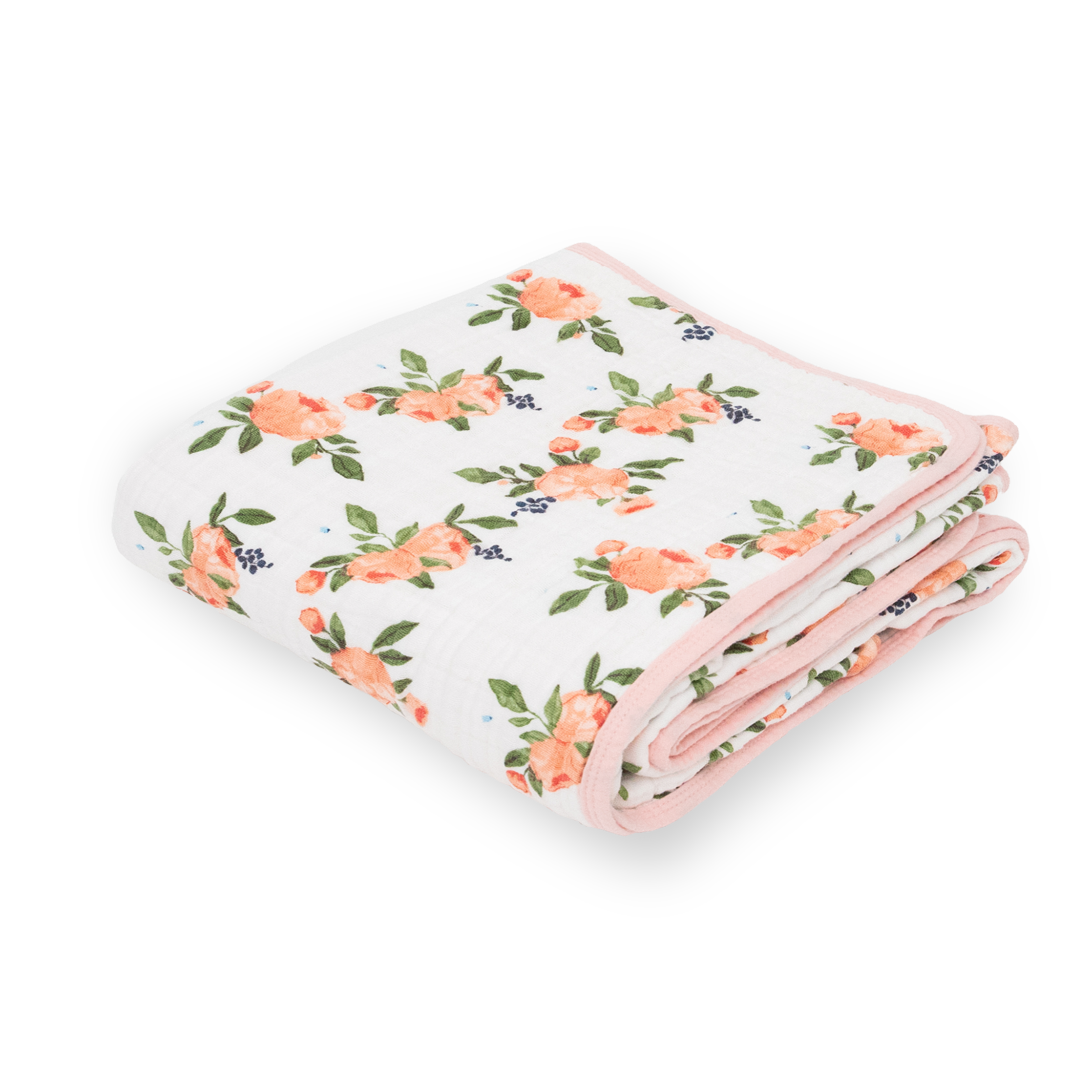 Original Cotton Muslin Quilt - Watercolor Roses 2