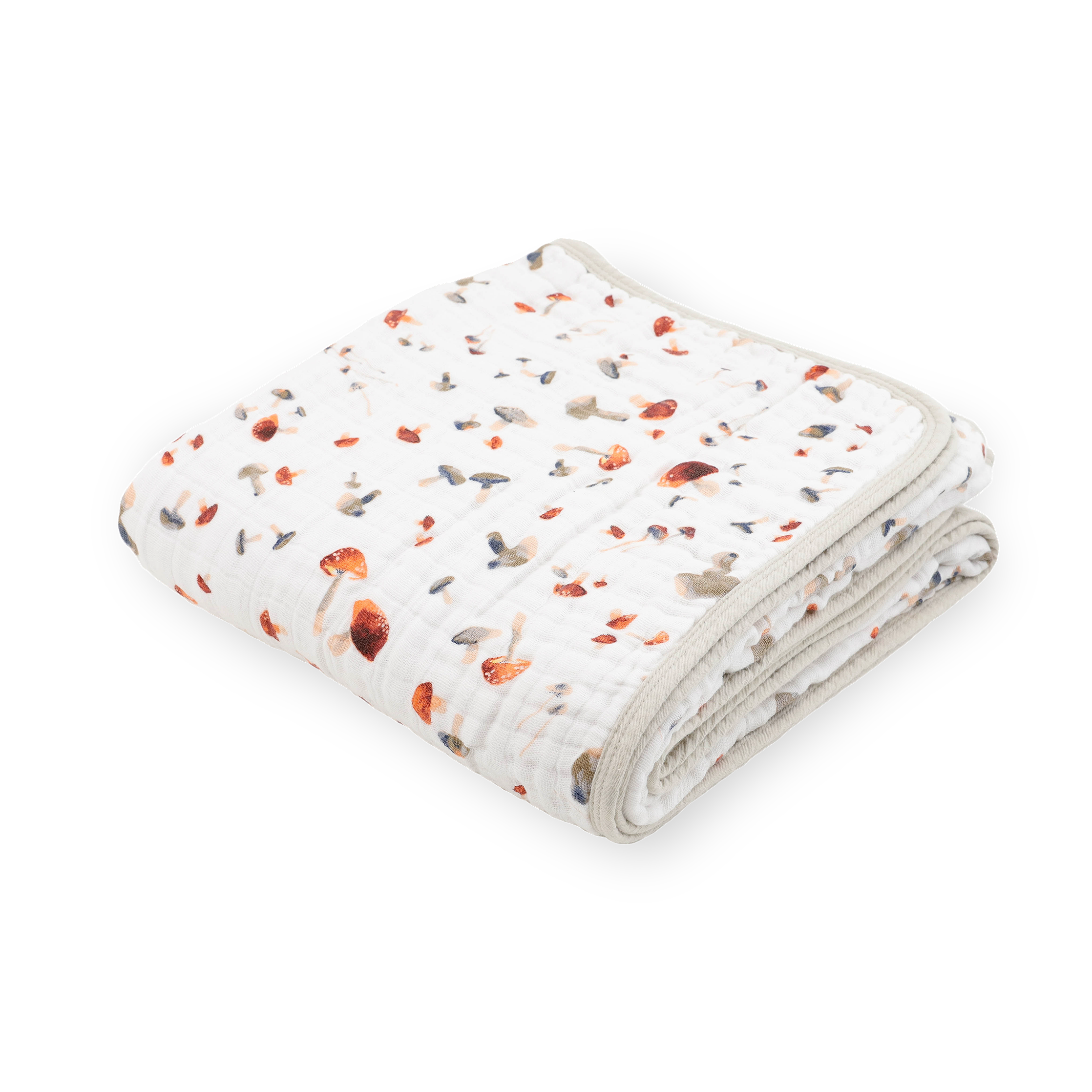 Original Cotton Muslin Quilt - Mushrooms
