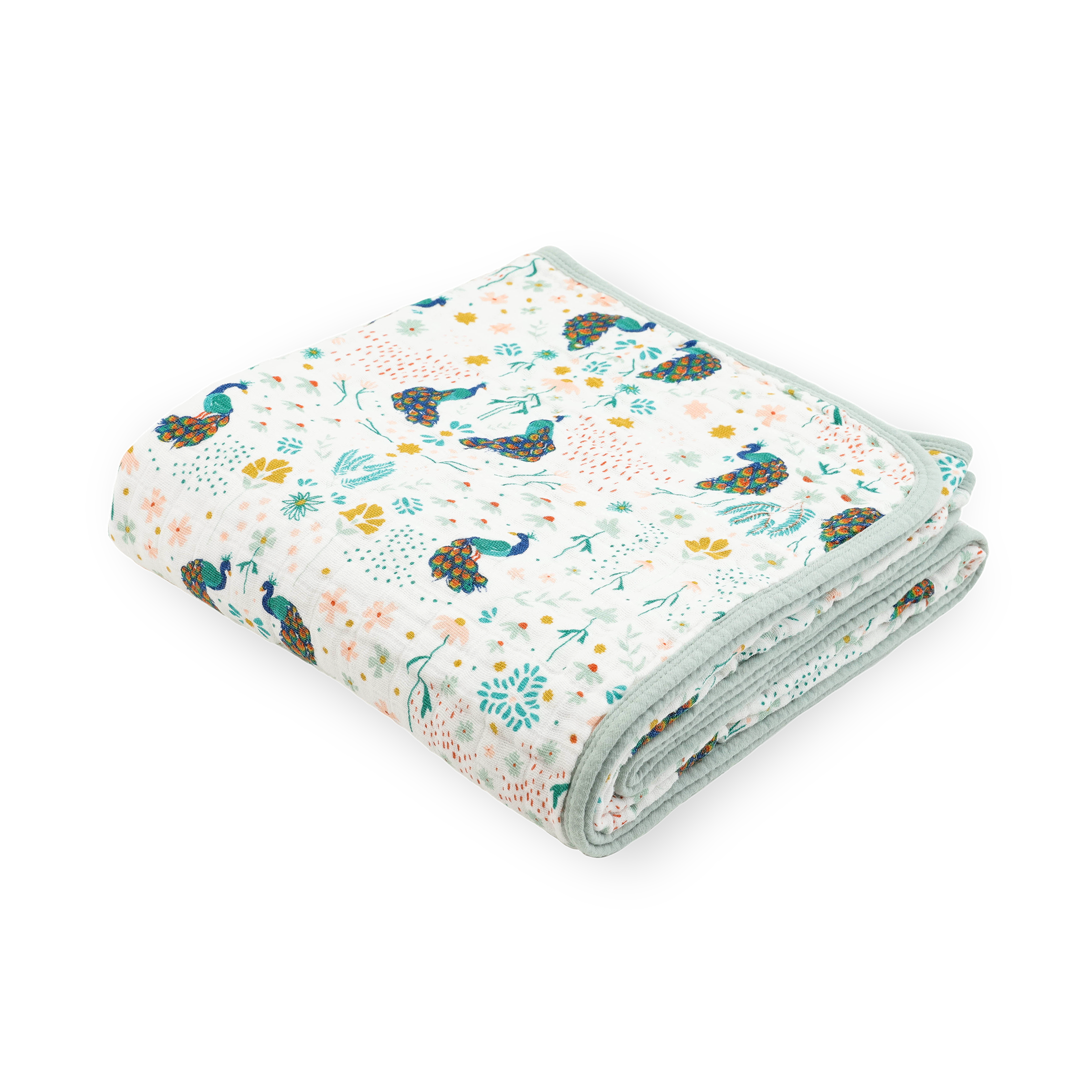 Original Cotton Muslin Quilt - Peacock