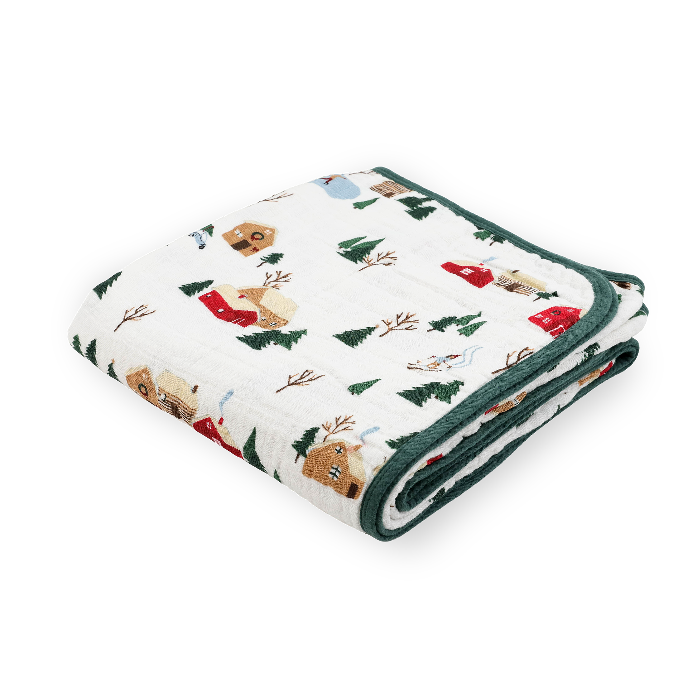 Original Cotton Muslin Quilt - Cozy Cabins