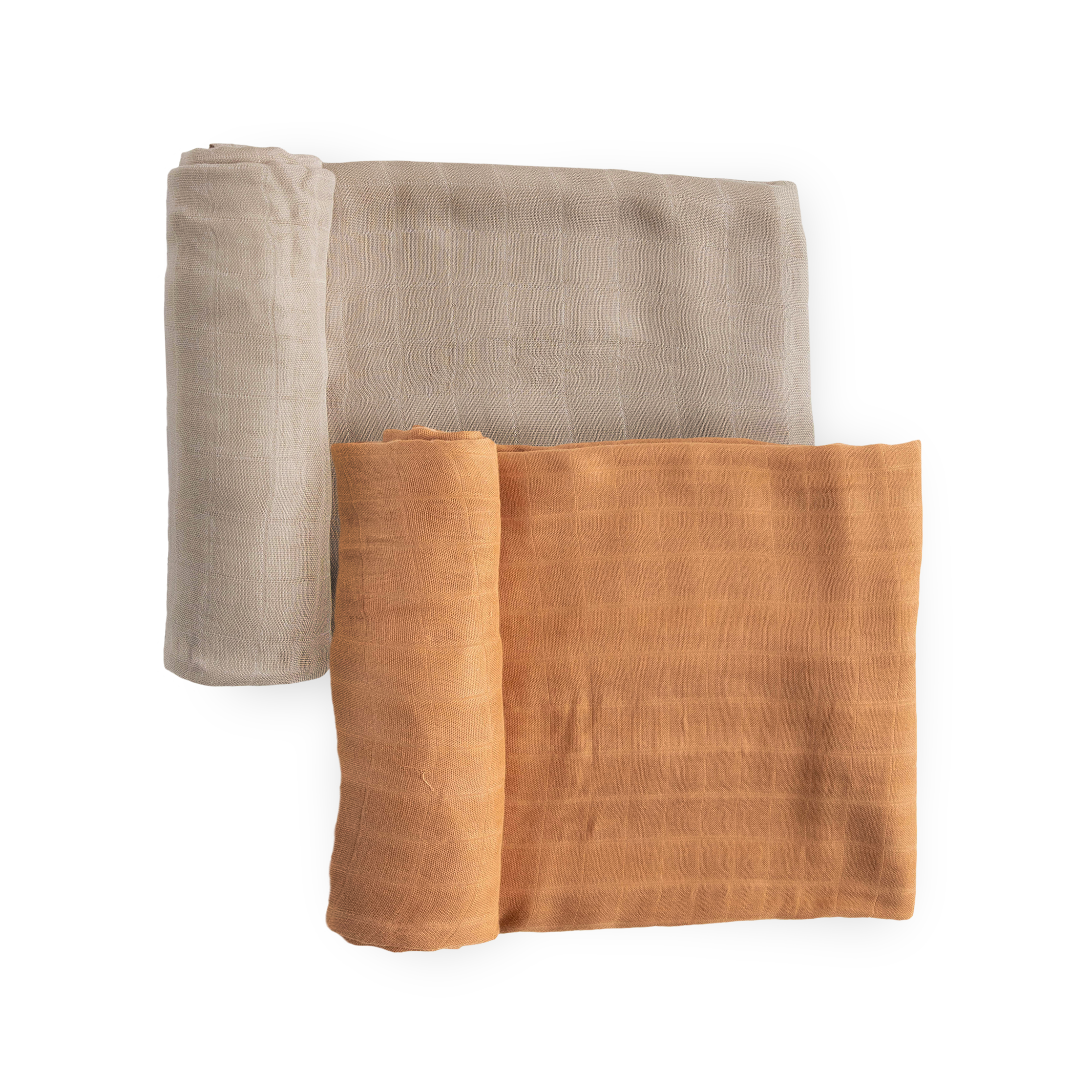 Deluxe Muslin Swaddle Blanket 2 Pack - Caramel
