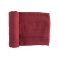 Deluxe Muslin Swaddle Blanket - Dusty Maroon