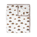 Cotton Muslin Quilted Throw - Bison