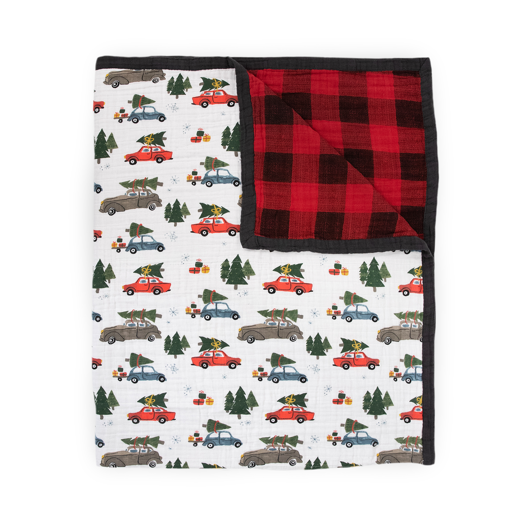 Cotton Muslin Quilted Throw - Holiday Haul