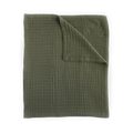 Cotton Muslin Quilted Throw - Fern