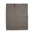 Cotton Muslin Quilted Throw - Mocha