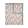 Cotton Muslin Quilted Throw - Christmas Bulbs
