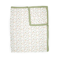 Cotton Muslin Quilted Throw - Garden Bees