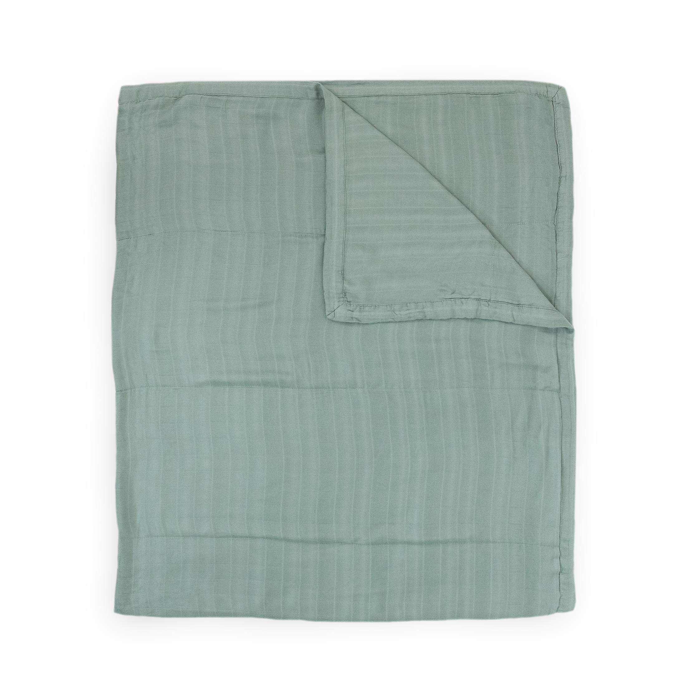 Deluxe Muslin Quilted Throw - Sage