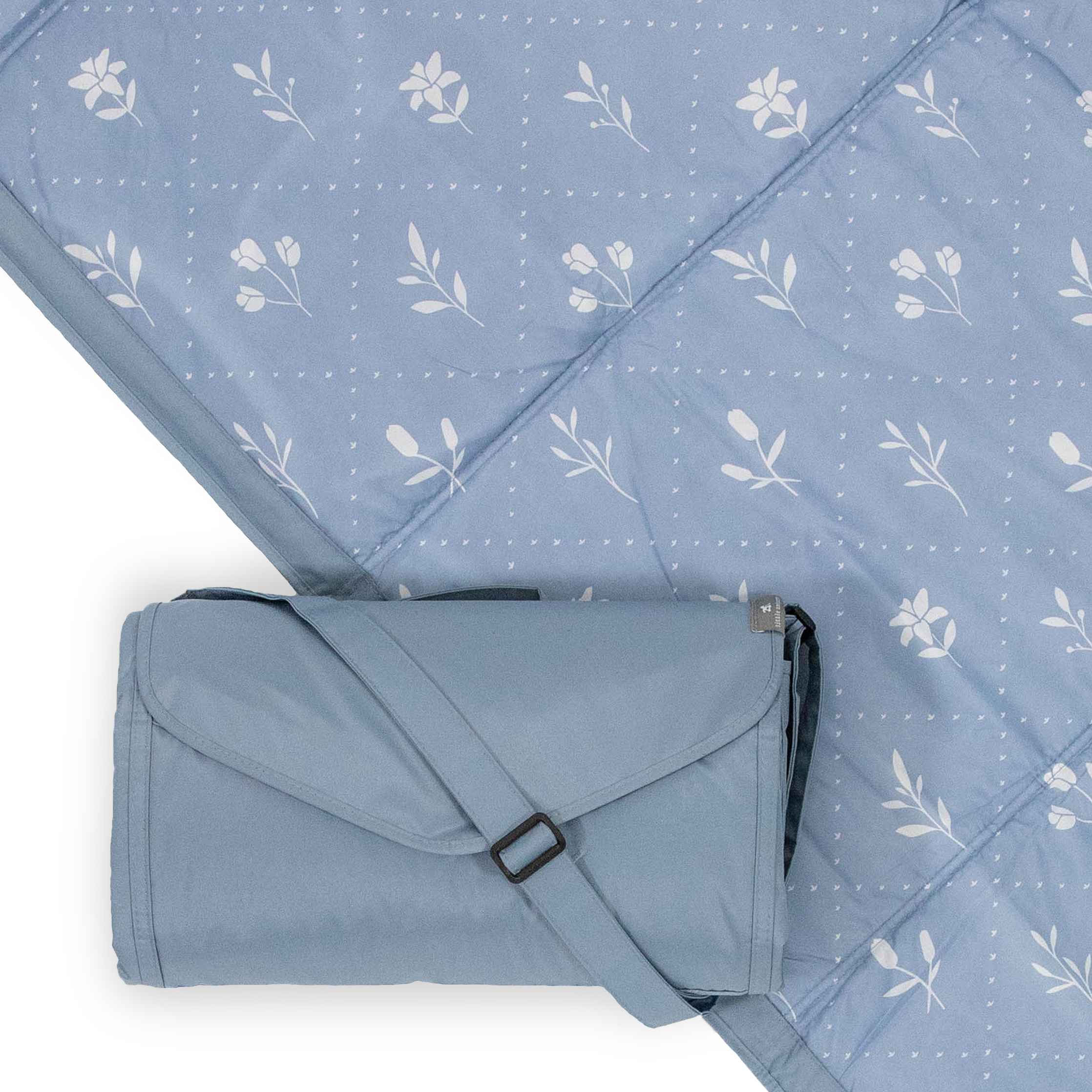 Outdoor Blanket - Blue Floral Patch