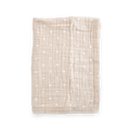Cotton Muslin Baby Quilt - Taupe Cross