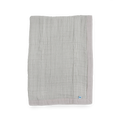 Cotton Muslin Baby Quilt - Grey Stripe