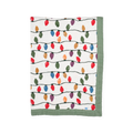 Cotton Muslin Baby Quilt - Christmas Bulbs
