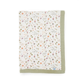 Cotton Muslin Baby Quilt - Garden Bees