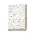 Cotton Muslin Baby Quilt - Woodland Friends