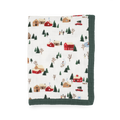 Cotton Muslin Baby Quilt - Cozy Cabins